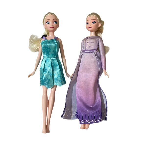 Disney Other - Disney Elsa Fashion Doll Lot of 2 11" 2016 2018 Hasbro Dolls Frozen Movie
